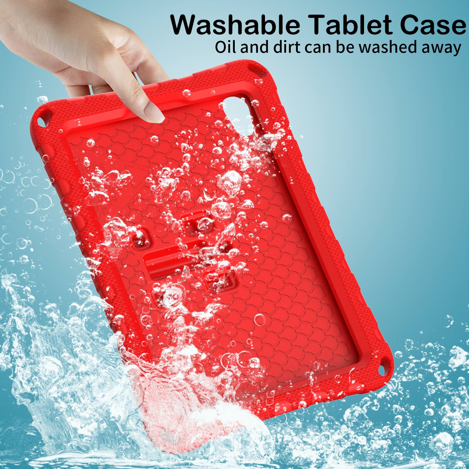 Washable Tablet Case  
Oil and dirt can be washed away