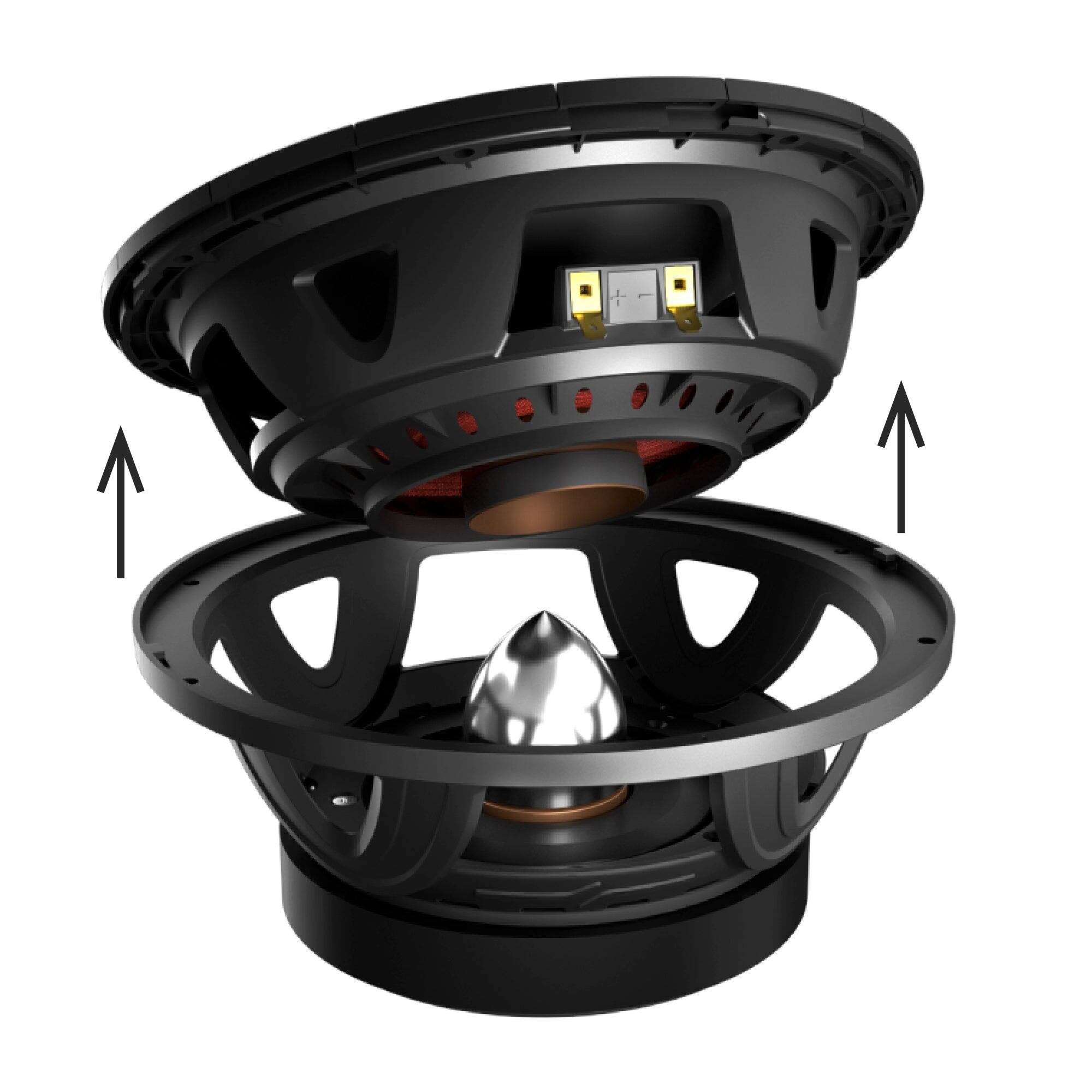 Alt View 4. DS18 Audio - PROJECT360 8" Loudspeaker with Bullet, 300W RMS 4-Ohm.