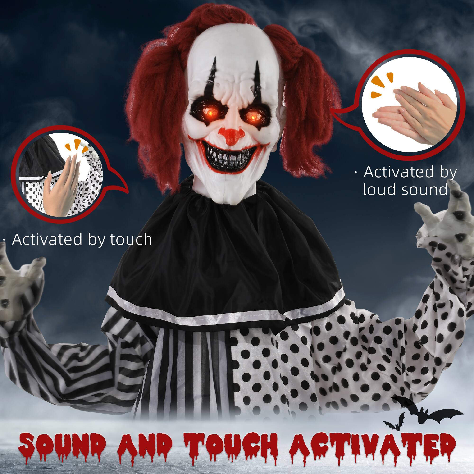 Activated by touch  
Activated by loud sound  

SOUND AND TOUCH ACTIVATER