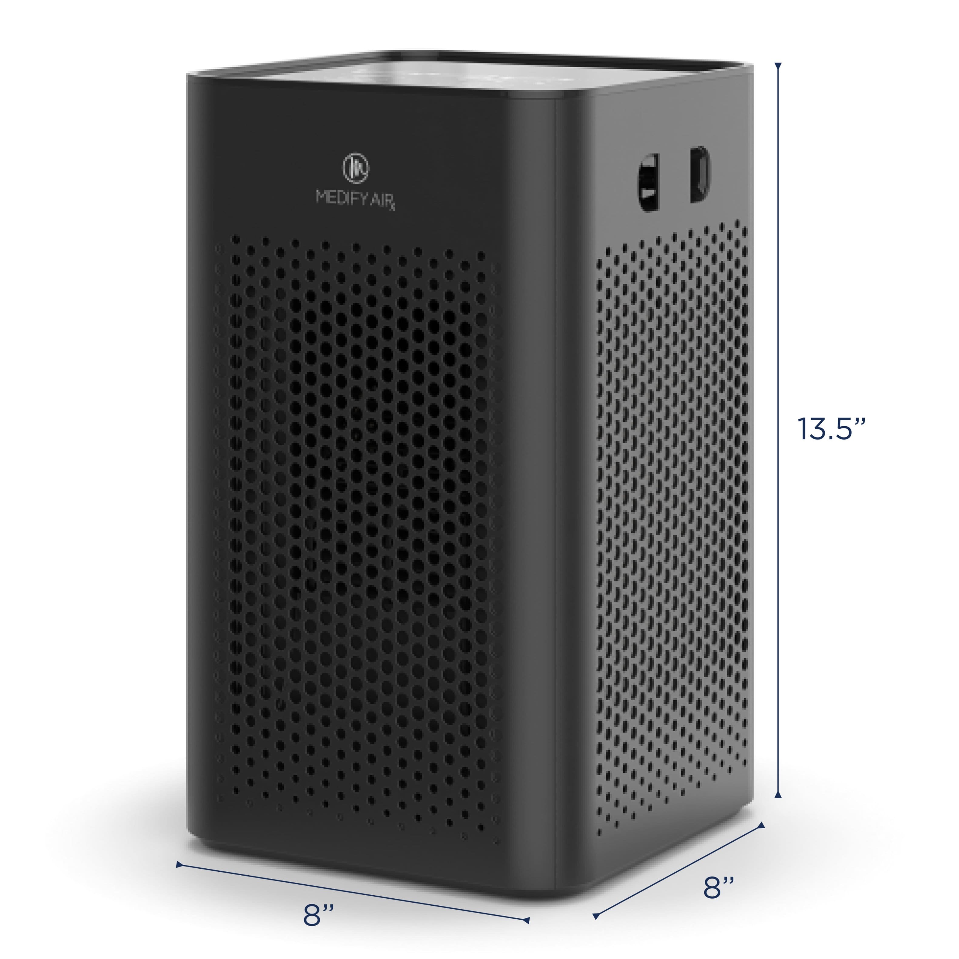 Alt View 11. Medify Air - Medify MA-25 413 Sq. Ft. Portable Air Purifier with True HEPA H13 Filter - Black.