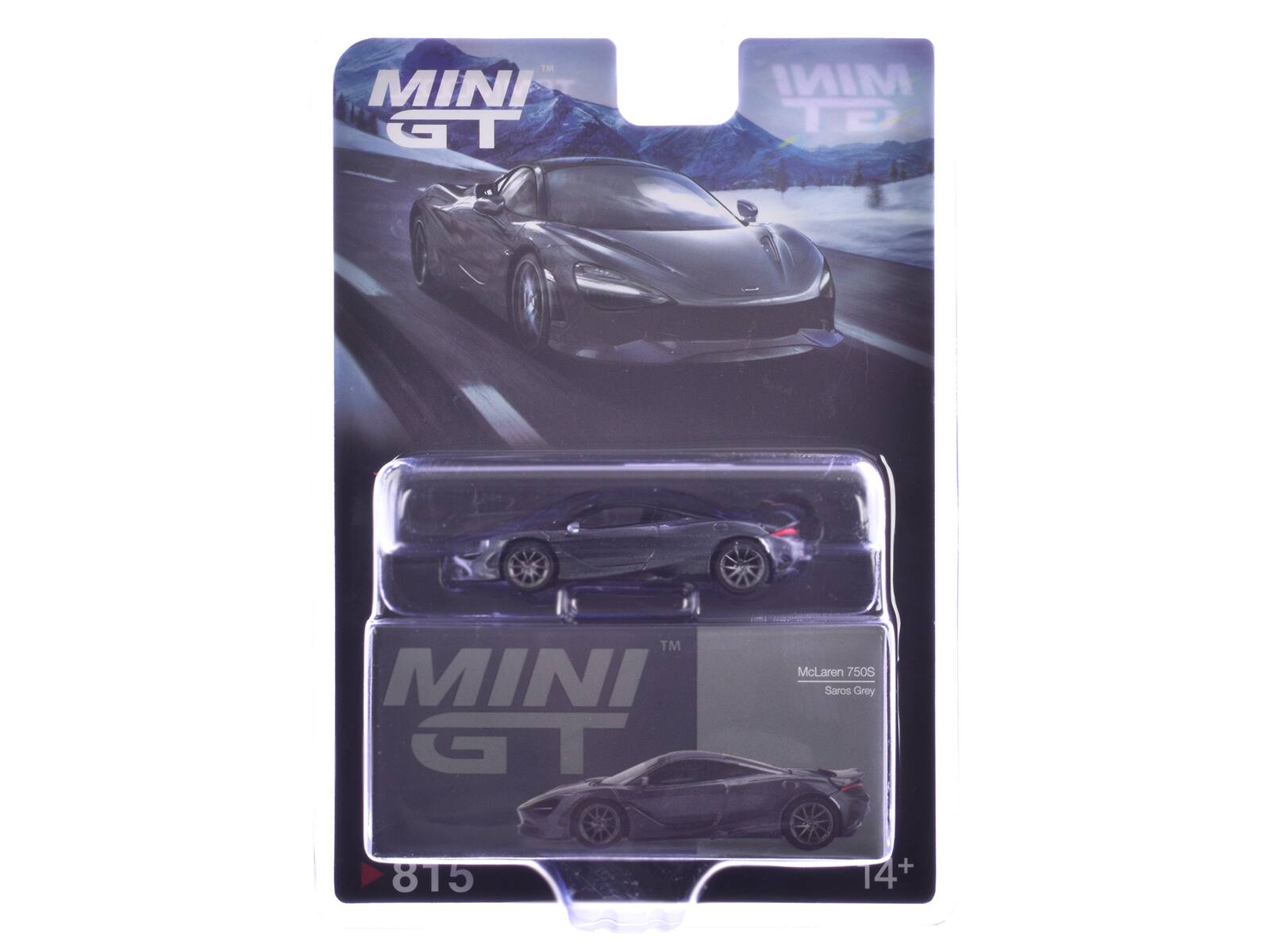 McLaren 750S Saros Limited Edition 1/64 Diecast Model Car by Mini GT - Gray