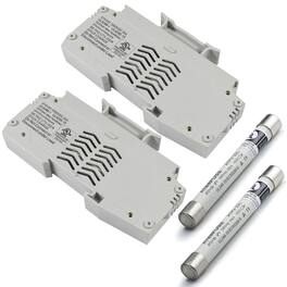 HQRP - 2-Pack 1500 VDC DIN Rail Solar PV Fuse Holder 10 x 85 mm with 20 A Fuse UL Listed