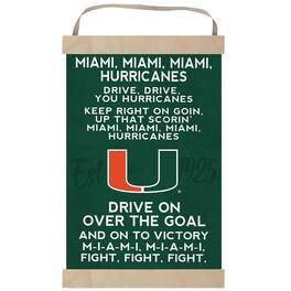Jardine - Miami Hurricanes Fight Song Banner Sign - Green