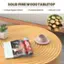 SOLID PINE WOOD TABLETOP Unique Ripple Pattern Durable Material Natural Color