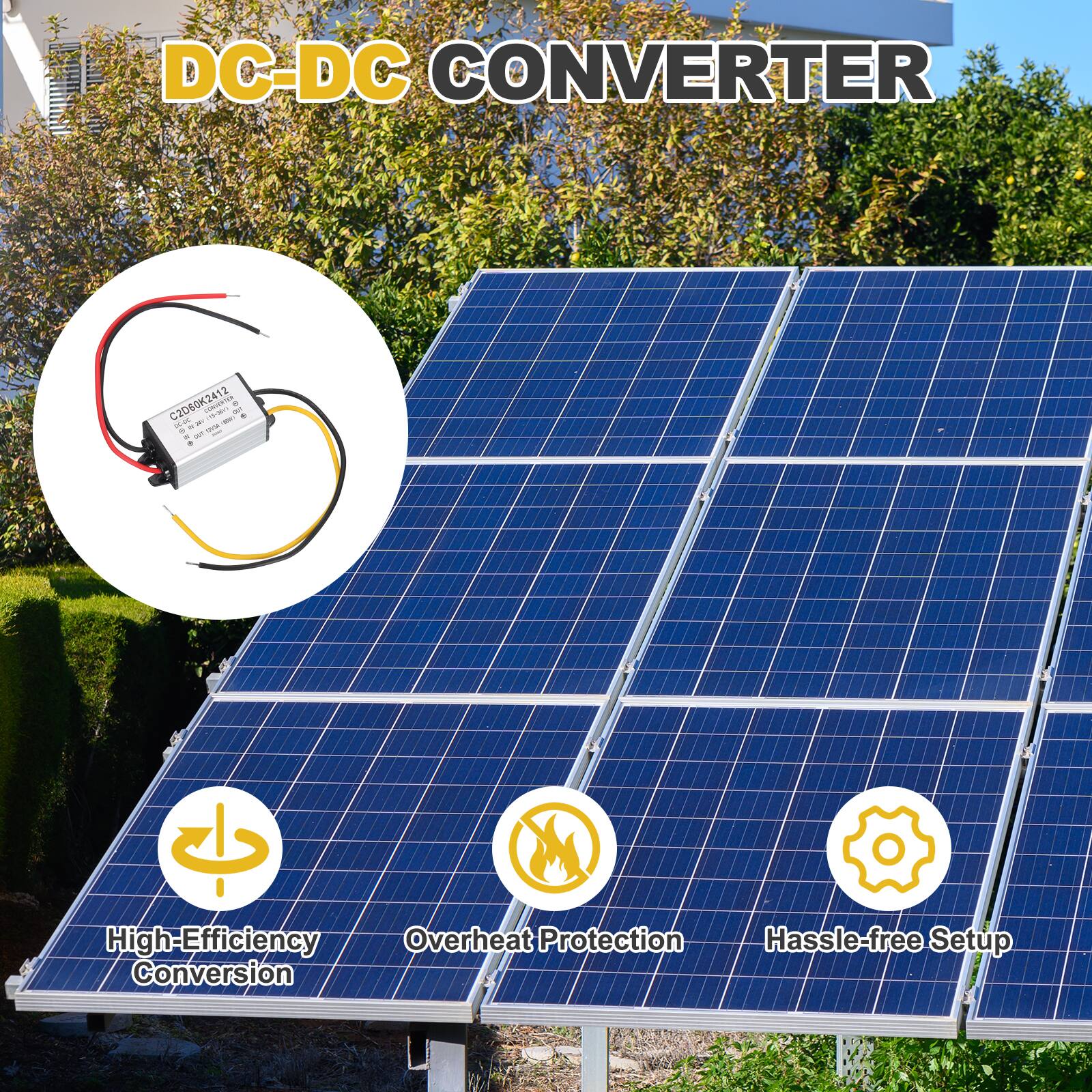 DC-DC CONVERTER

C2D60K2412

High-Efficiency Conversion  
Overheat Protection  
Hassle-free Setup