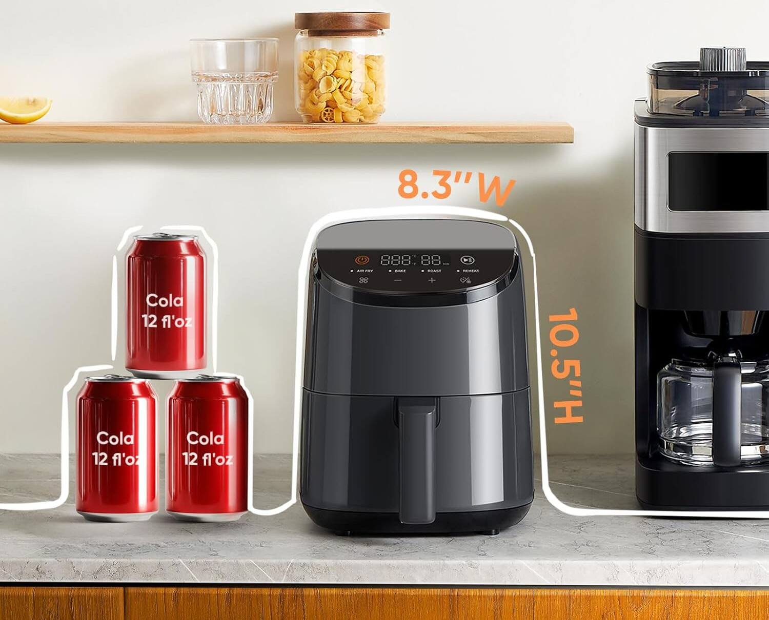 8.3"W  
10.5"H  

Cola 12 fl oz  
Cola 12 fl oz  
Cola 12 fl oz