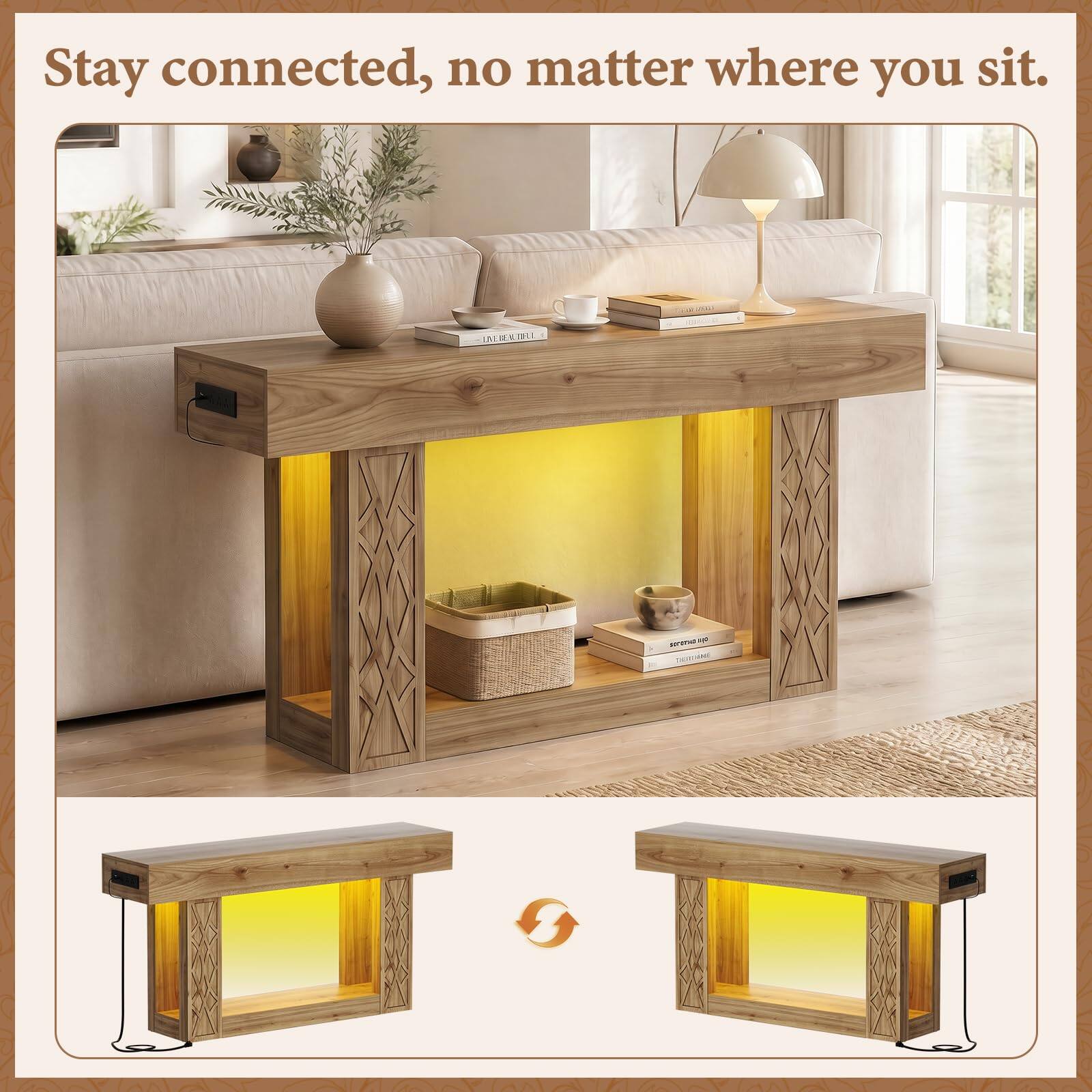 Stay connected, no matter where you sit.