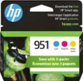 Front Zoom. HP - 951 3-Pack Standard Capacity Ink Cartridges - Cyan/Magenta/Yellow.