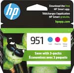 HP - 951 3-Pack Standard Capacity Ink Cartridges - Cyan/Magenta/Yellow