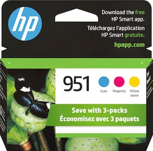 HP - 951 3-Pack Standard Capacity Ink Cartridges - Cyan/Magenta/Yellow