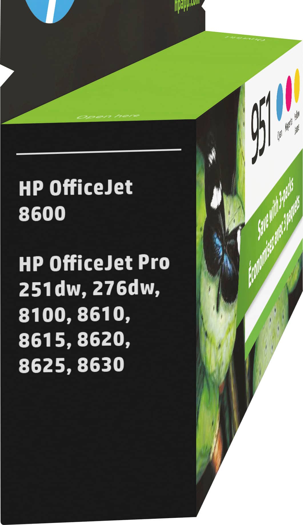 Alt View 11. HP - 951 3-Pack Standard Capacity Ink Cartridges - Cyan/Magenta/Yellow.
