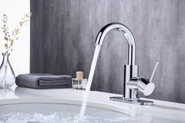 Bothwa Home - Single-Handle Bathroom Sink Faucet 360 Degree Swivel Spout Single Hole Faucet - Chrome
