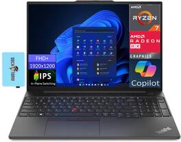 Lenovo - ThinkPad E16 GEN 1 Laptop 16.0 WUXGA Display (Ryzen 7 7730U, 16GB, 512GB SSD, AMD Radeon, Win 11 Pro) w/USB Hub