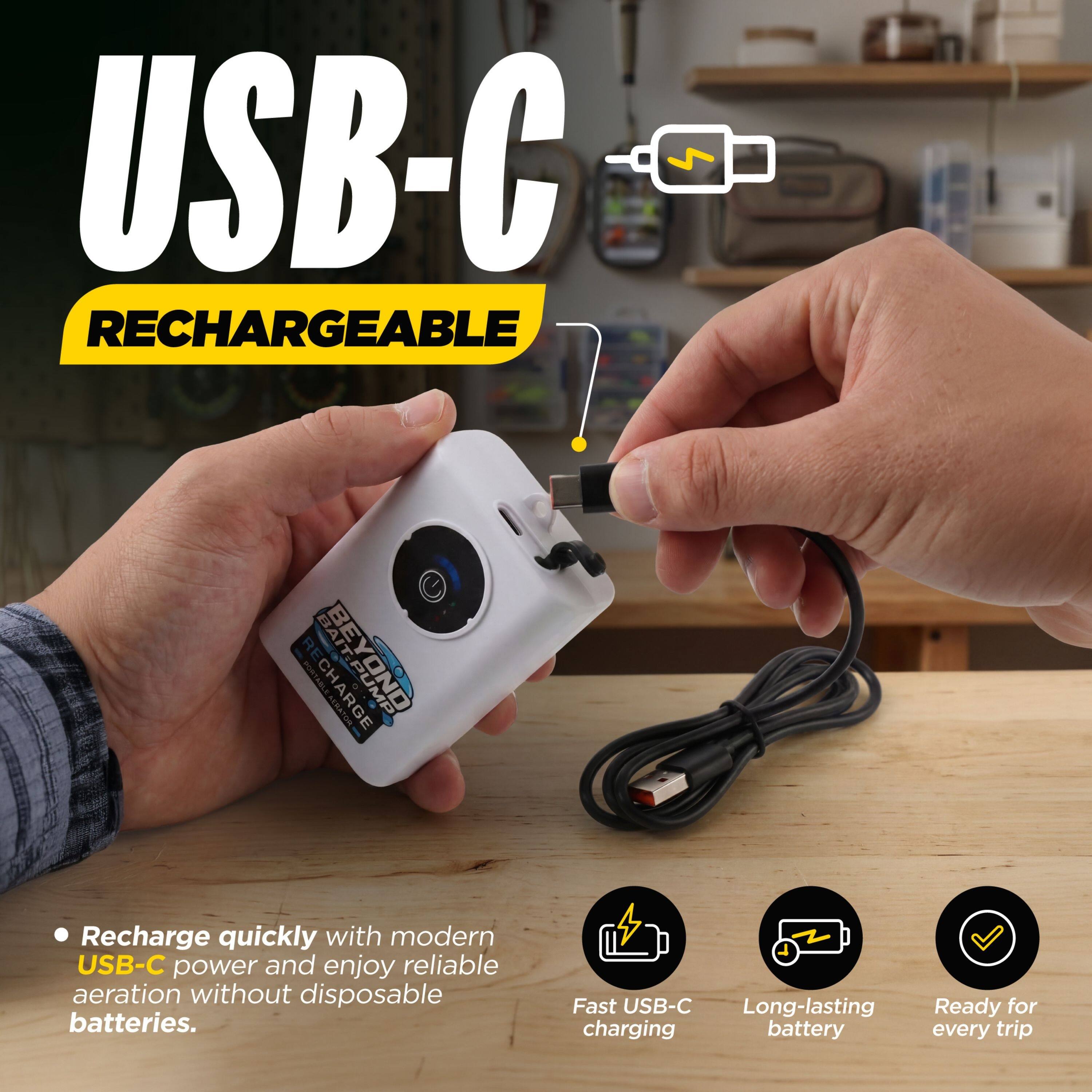 USB-C RECHARGEABLE

Recharge quickly with modern USB-C power and enjoy reliable aeration without disposable batteries.

- Fast USB-C charging
- Long-lasting battery
- Ready for every trip