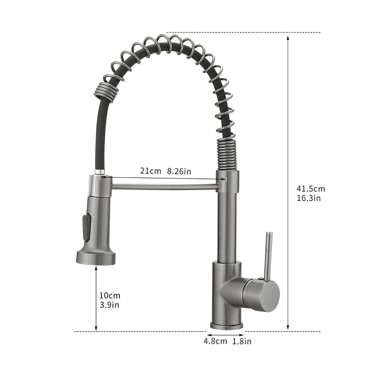 21cm 8.26in  
41.5cm 16.3in  
10cm 3.9in  
4.8cm 1.8in