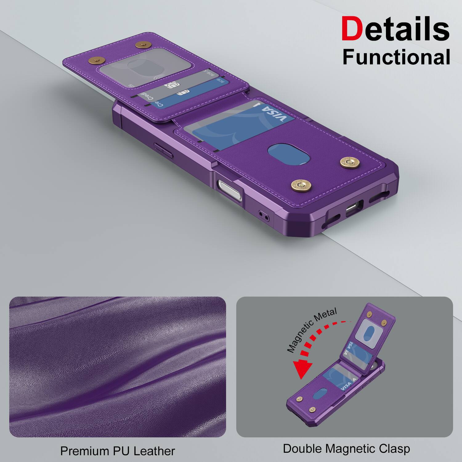 F20 PAD AW 1 VISA Details Functional Metal Magnetic sA VISA Premium PU Leather Double Magnetic Clasp

Details Functional

Premium PU Leather

Double Magnetic Clasp
