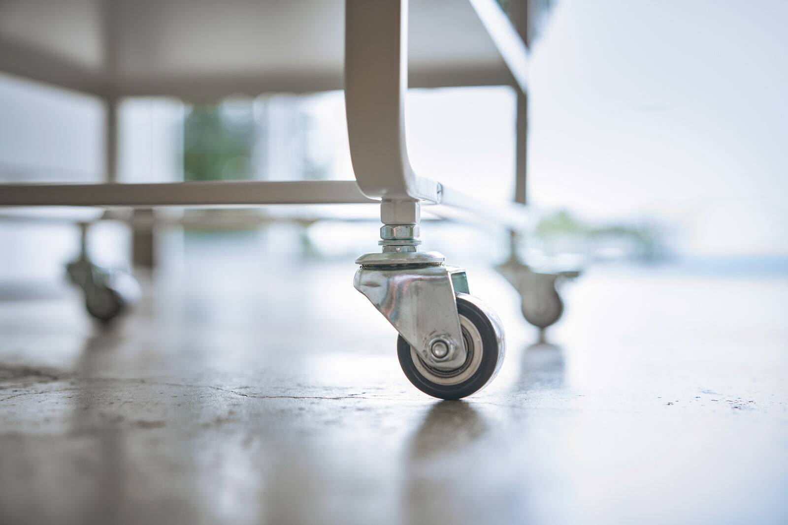 Alt View 2. Yamazaki Home - Rolling Utility Cart (32" H)  - Steel - White.