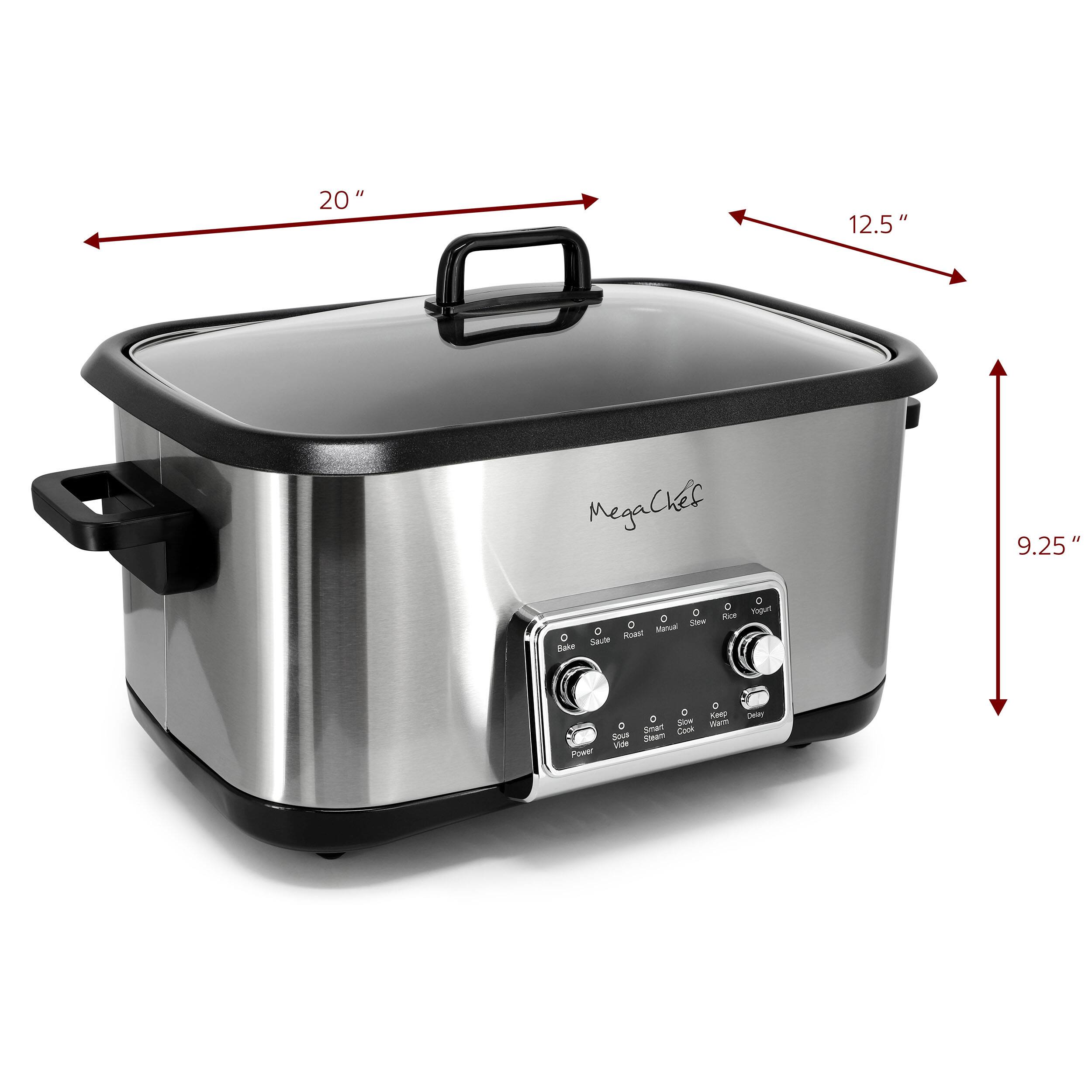 MegaChef 20" 12.5" 9.25" - Saute - Roast - Manual - Steam - Slow - Warm - Smart - Steam - Delay - Power