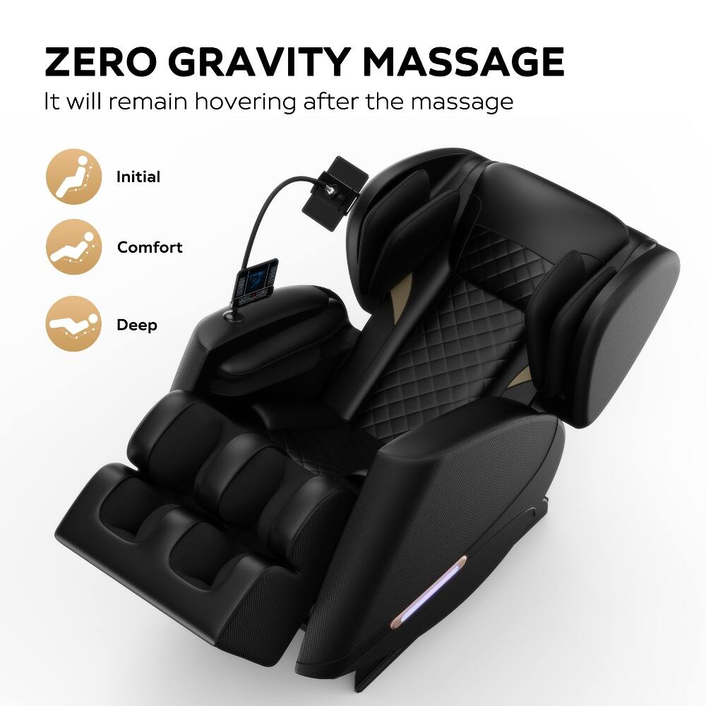 ZERO GRAVITY MASSAGE  
It will remain hovering after the massage

Initial  
Comfort  
Deep