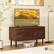 Alt View 1. Costway - Costway Mid Century Fluted TV Stand for 40" TV Console Table with or 2 Hidden Compartments - Walnut.