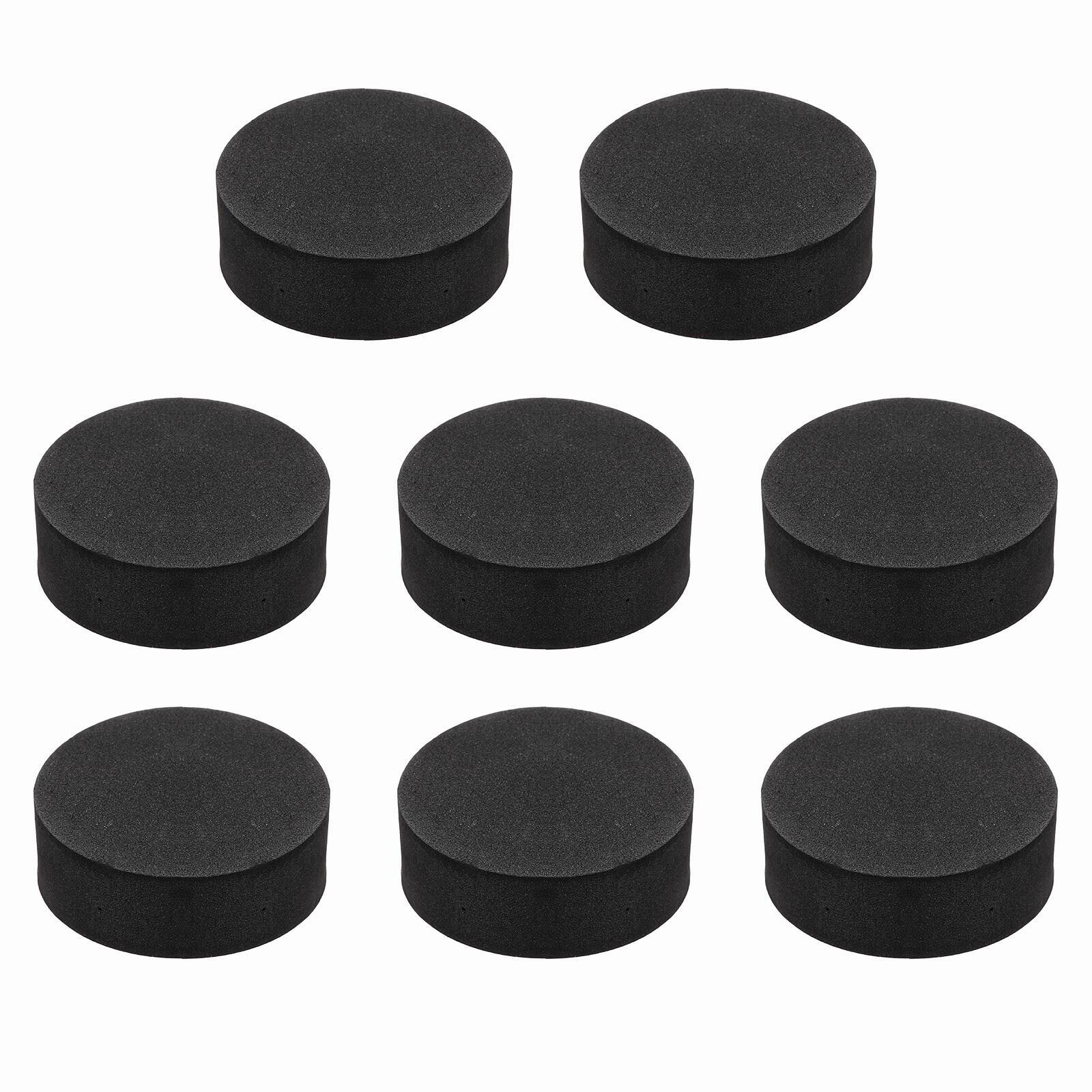 Front. Unique Bargains - Single Sided Speaker Isolation Pads 55x20mm Round EVA Acoustic Foam Anti-Vibration Feet for Speaker Subwoofer, 8pcs - Black.