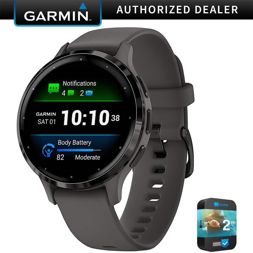 Garmin - Venu 3S Fitness GPS Smartwatch Steel Bezel w/ Pebble Gray Case + Warranty Kit - Stainless Steel and Pebble Gray - (2023)