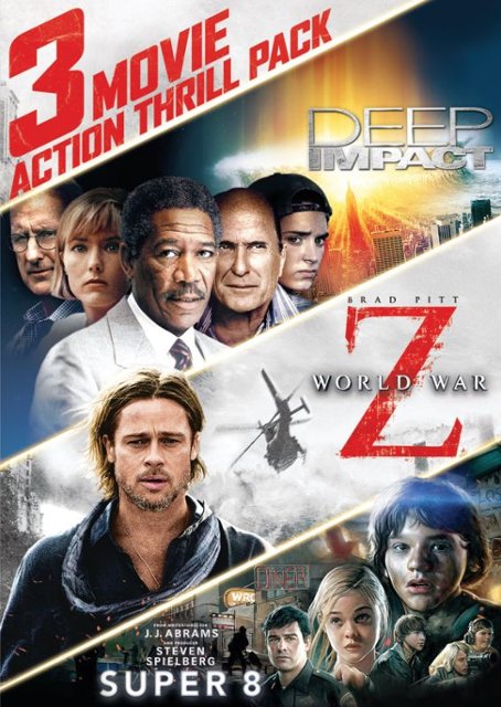 3 Movie Action Thrill Pack: Deep Impact/World War Z/Super 8 [3 Discs] [DVD]  - Best Buy