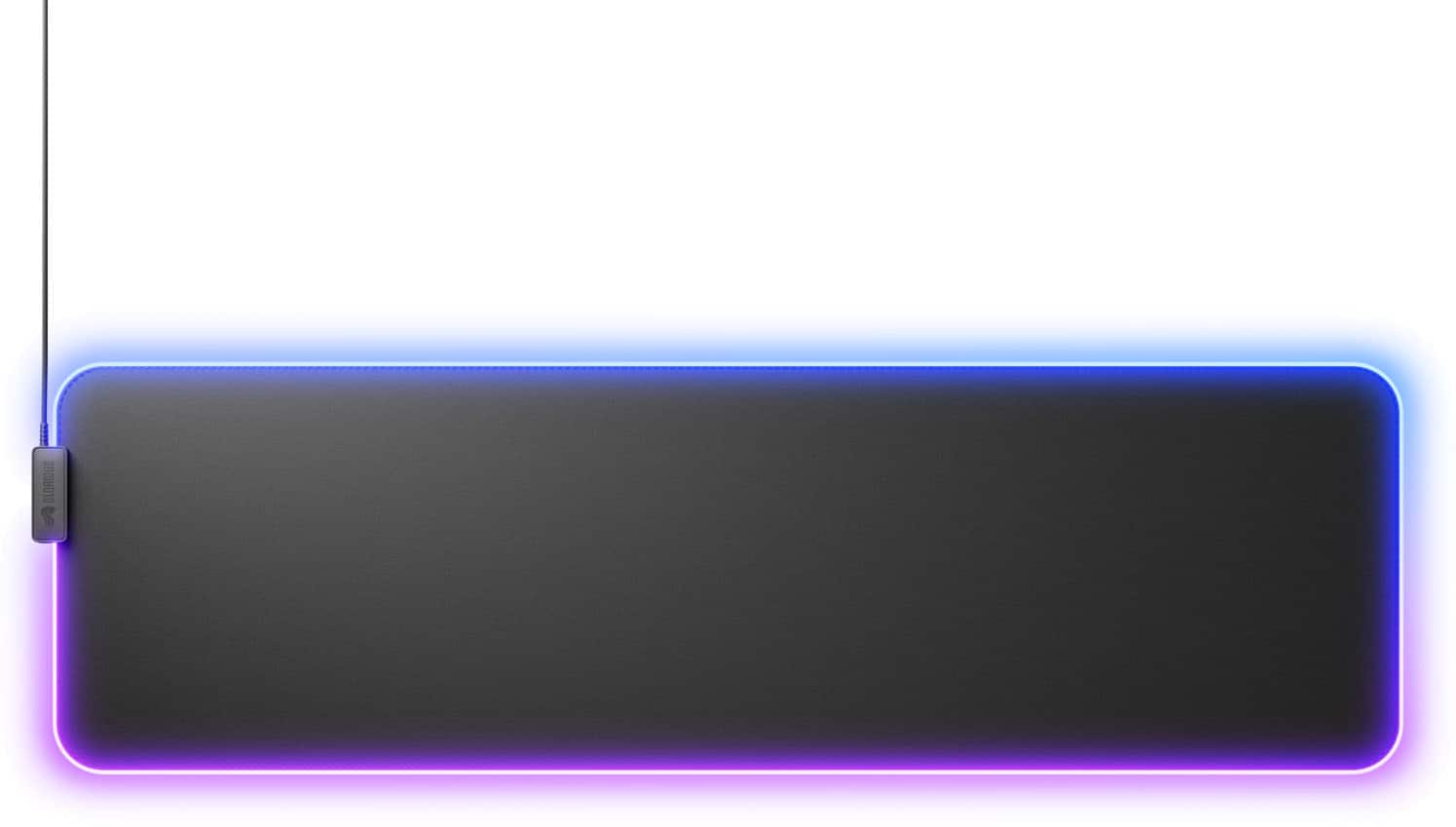 Glorious - GMP 2 GLED LE Gaming Mouse Pad with InfiniGlow Stitchless Edge - Large Extended - Black