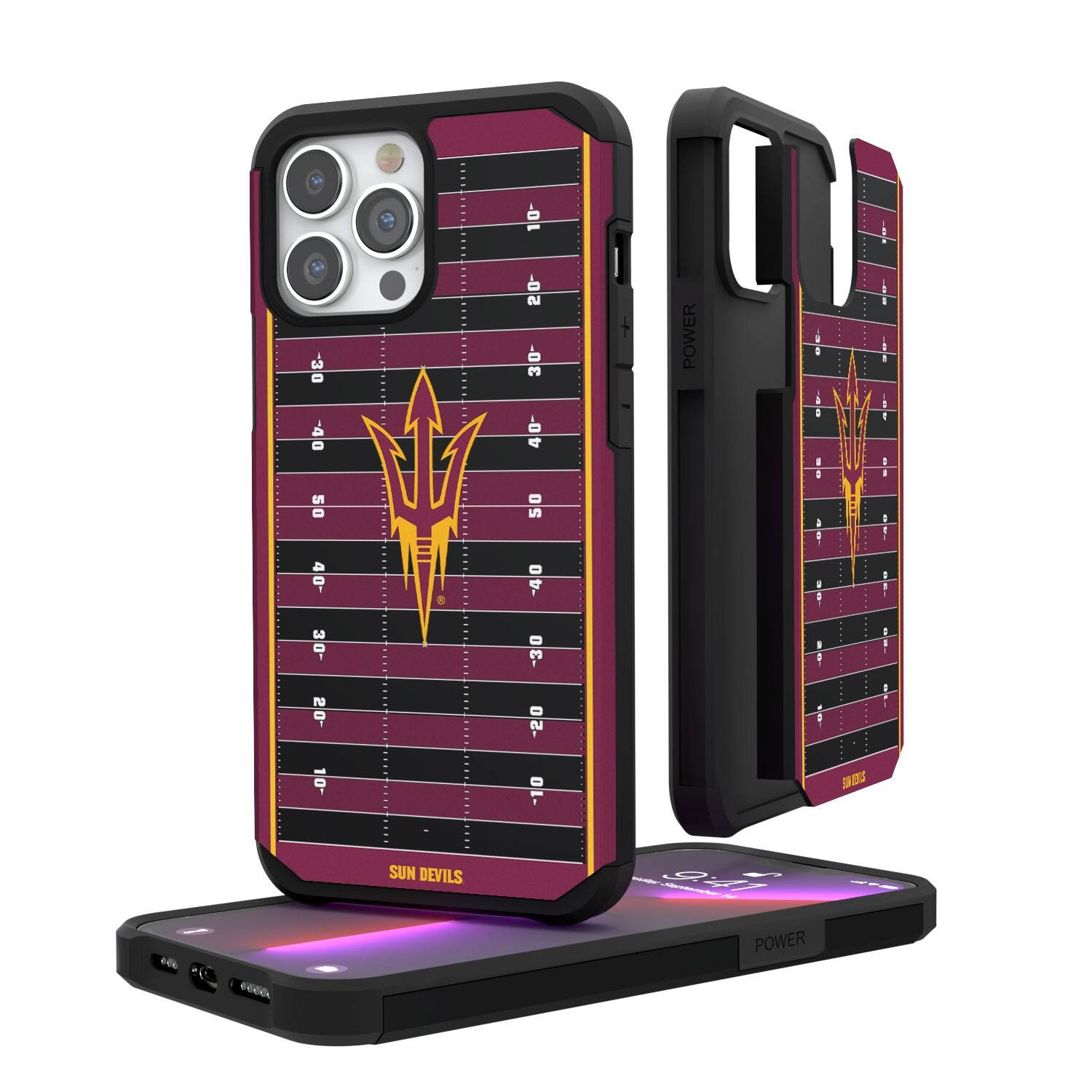 Keyscaper - NCAA - Arizona State Sun Devils Field iPhone Rugged Case - 16 - Multicolor price history on PriceWatchPro