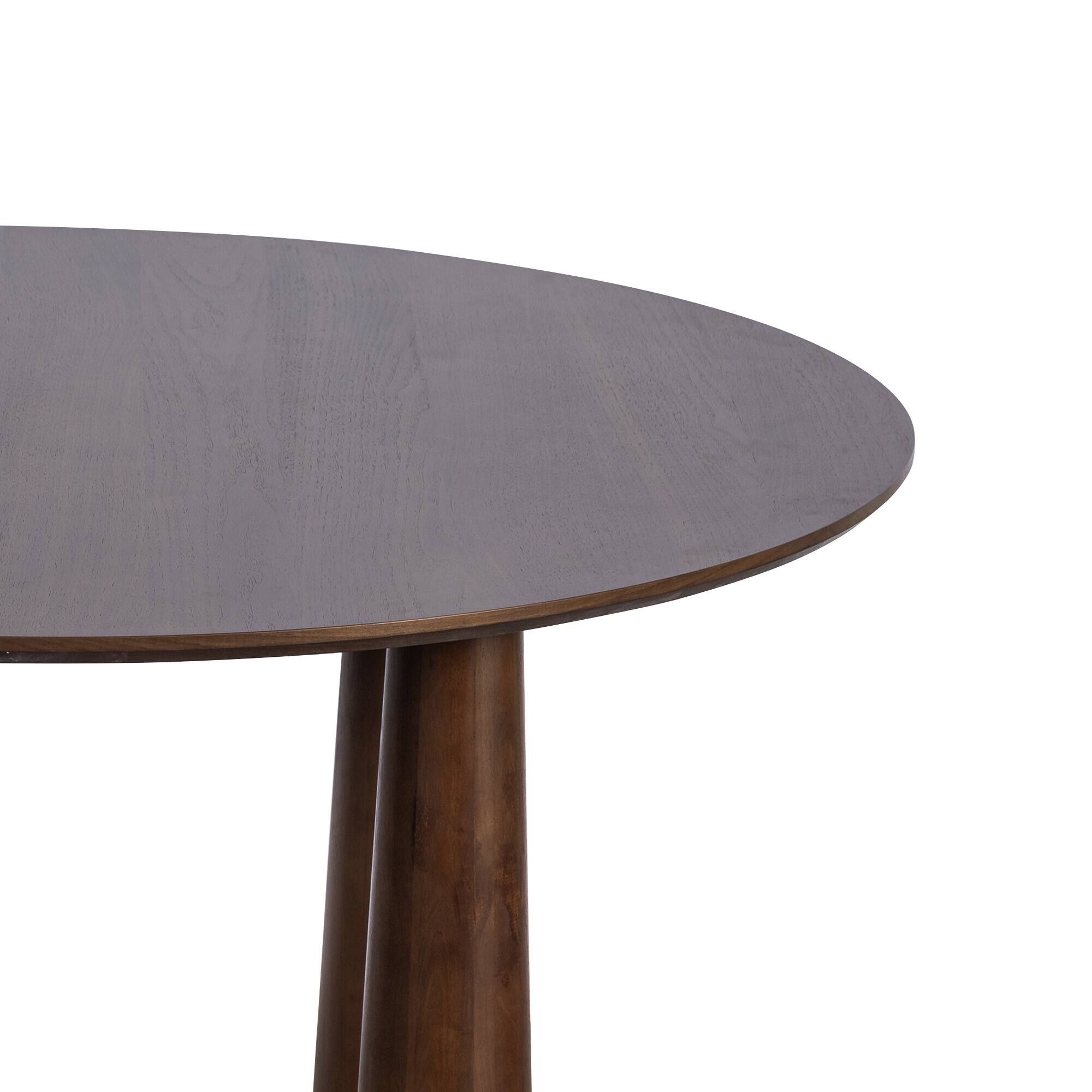 Alt View 3. PexFix - Solid Wood Oval Dining Table | Modern Minimalist for 6, 67-Inch Kitchen Table with 4 Legs - Walnut.