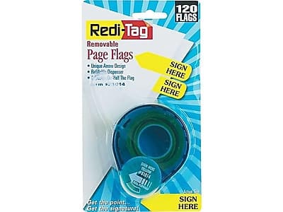 "Redi-Tag - Sign Here Flags, 1.88"" Wide, 120/Pack (81014) - Yellow" price history on PriceWatchPro