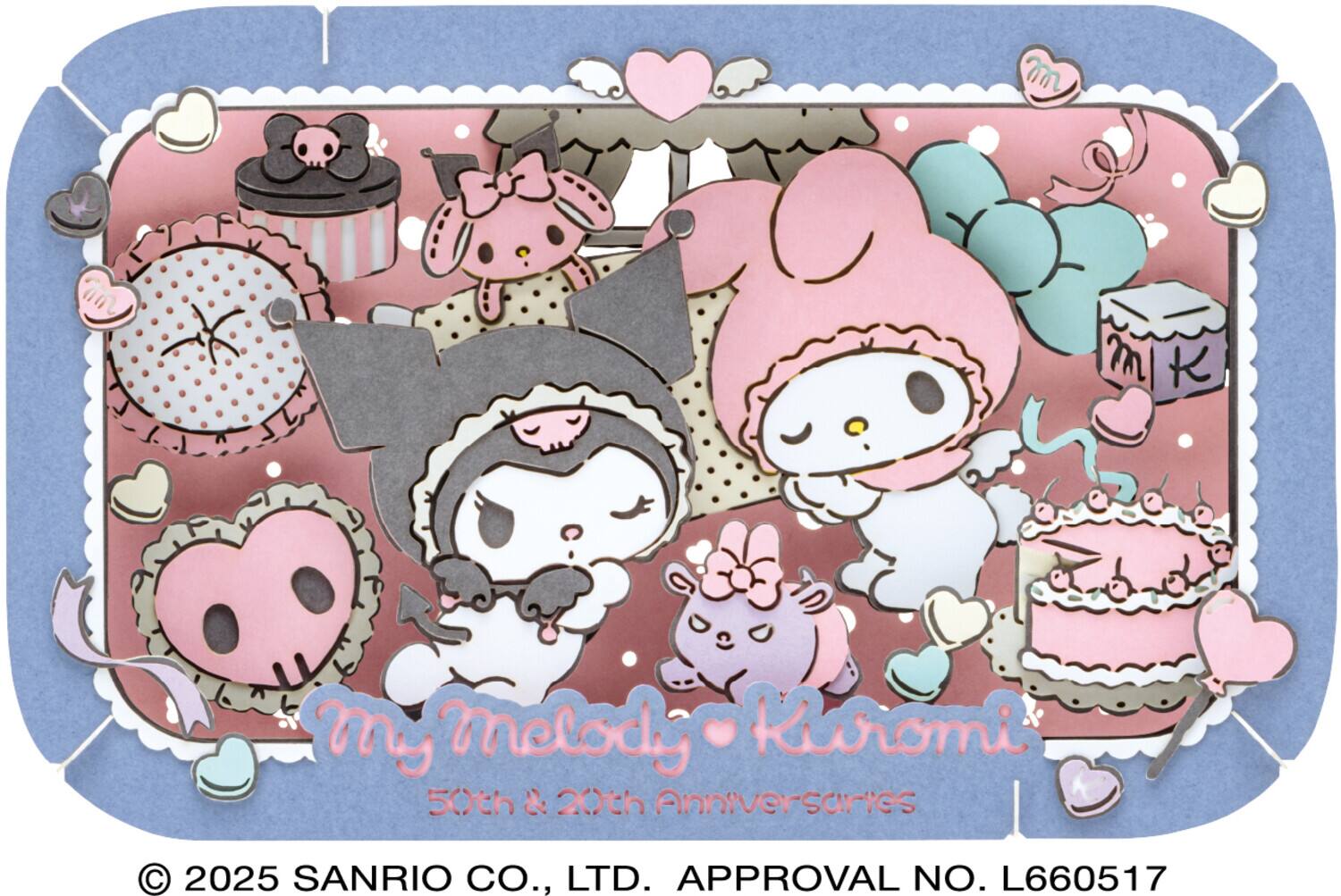 My Melody & Kuromi  
50th & 20th Anniversaries  

© 2025 SANRIO CO., LTD. APPROVAL NO. L660517