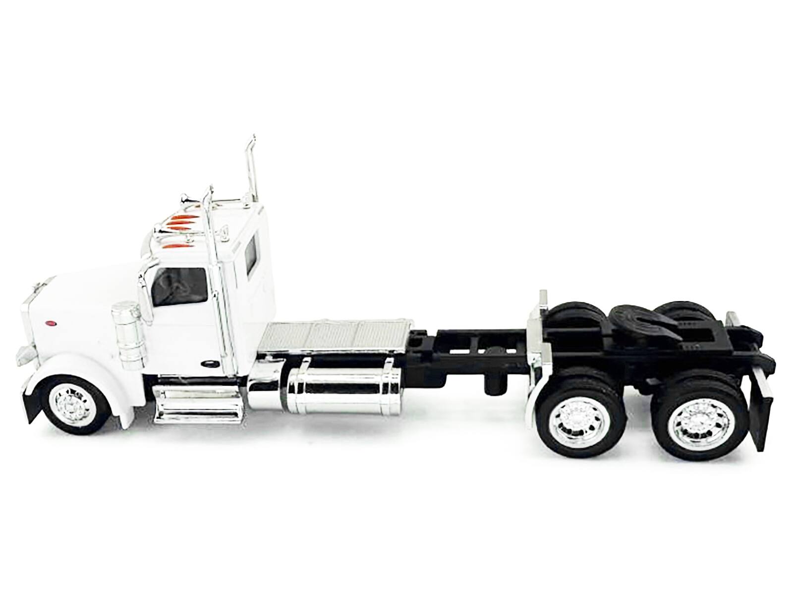 Alt View 1. HO Logistics Replicas - Peterbilt 589 2-Axel Day Cab White 1/87 (HO) Scale Plastic Model Car by HO Logistics.
