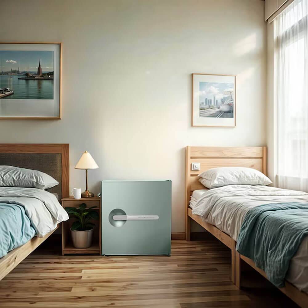 Alt View 1. Frigidaire - Frigidaire EFR197SAGE 1.6 Cu. Ft. Sage Retro Compact Refrigerator with Side Bottle Opener - Black.