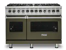 Viking - 5-Series Dual Fuel Self-Clean 48"W Sealed Burner Range - Martini