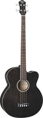 Angle Standard. Michael Kelly - Firefly 4-String Acoustic Bass Guitar - Transparent Black.