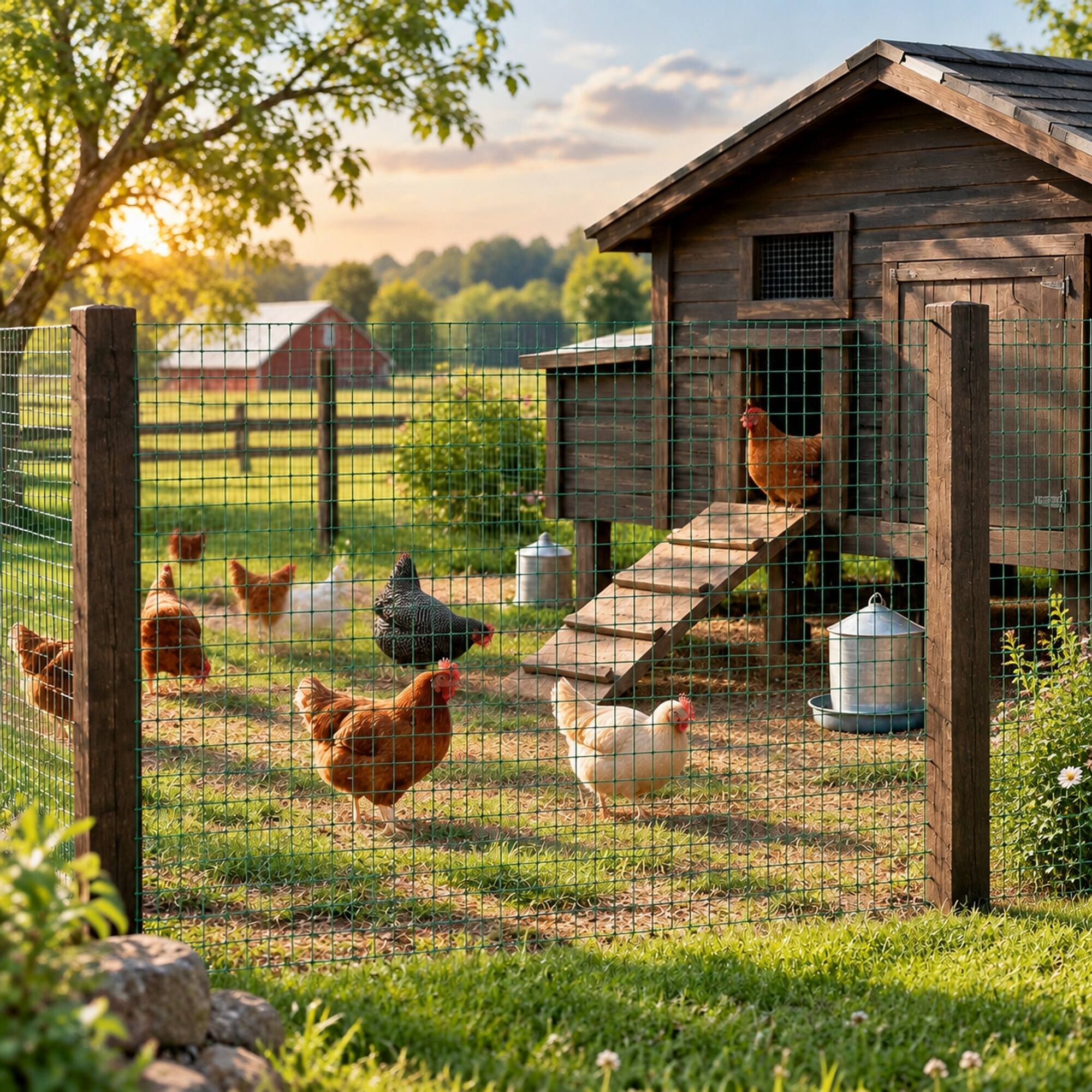 Angle. RYHNUYNE - 98 ft x 35.5 in Hardware Cloth, 1/2 x 1 in PVC Coated Wire Mesh Roll, Rust Resistant Fencing for Aviary and Garden - Green.