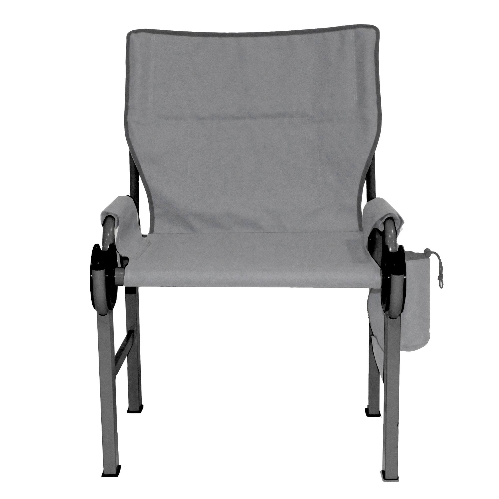 Disc-O-Bed - Outfitter Disc-Chair with Compartments for Outdoor Camping, Grey - Gray
