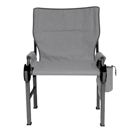 Front. Disc-O-Bed - Disc-O-Bed Outfitter Disc-Chair with Compartments for Outdoor Camping, Grey - Grey.