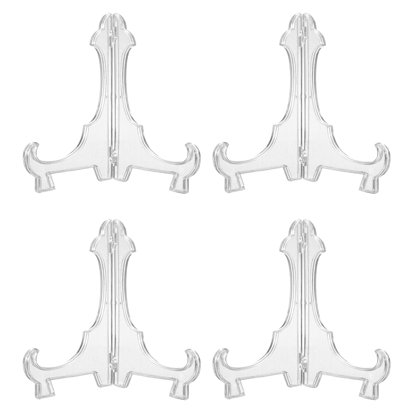 Unique Bargains - 4pcs Acrylic Easels Plate Stands 7.87 Inch Folding Display Stands Holder for Frames Pictures Magazines - Clear price history on PriceWatchPro