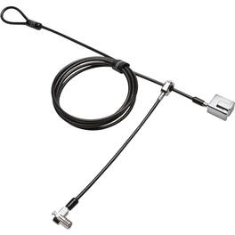 Kensington - Keyed Dual Head Cable Lock for Surface Pro and Surface Go - 5.91 ft Cable - Patented T-bar/Key Lock - Black