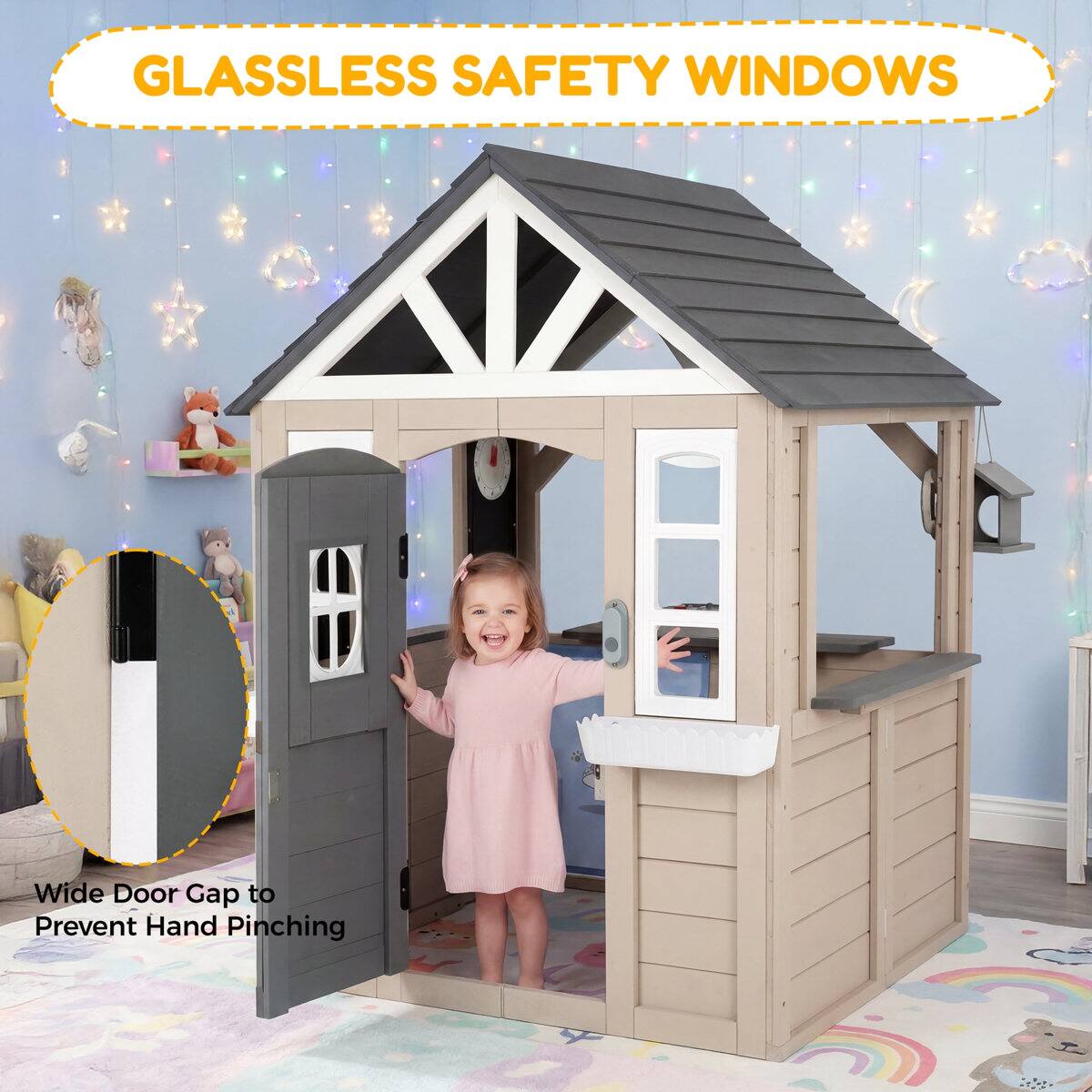 GLASSLESS SAFETY WINDOWS

Wide Door Gap to Prevent Hand Pinching