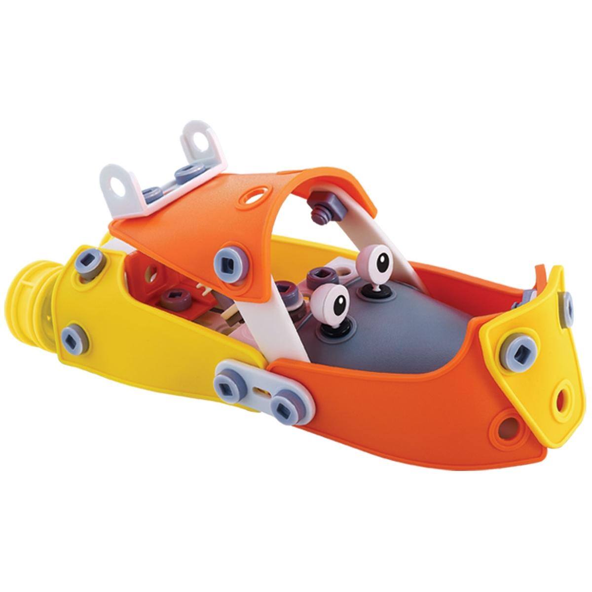 Alt View 1. JuzToys - STEM Toys Building Toys For Kids, 148pcs (5 Model) Take Apart Toy, Helicopter, Van, Bulldozer, Racing Car, Motorboat - Multi.