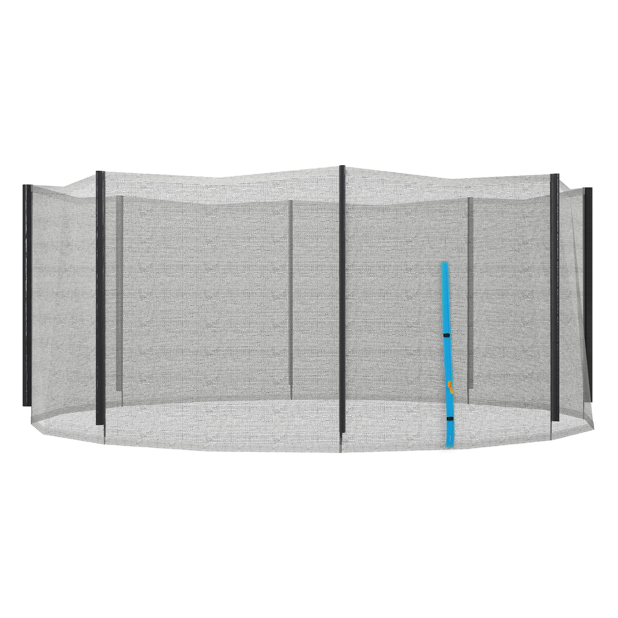 Front. Soozier - Trampoline Safety Net for 14ft Round Trampoline with 8 Straight Poles Poles Not Included - Black and Blue.