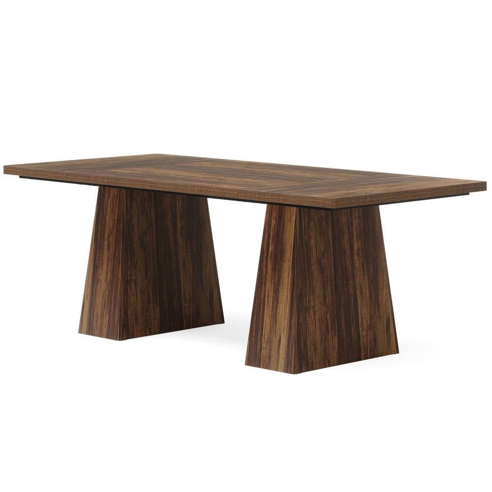 Left. Kadyn - Kadyn Study Writing Desk, Computer Desk,63" Executive Desk, Modern Office Computer Desk Workstations,Dark Brown - Brown.