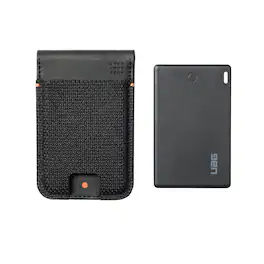 UAG - Slim Wallet w/ Tracker Card for Apple iOS & Android - 6-Cards Holder w/ Kickstand, RFID Block, Magnetic Wallet Kevlar - Kevlar Black