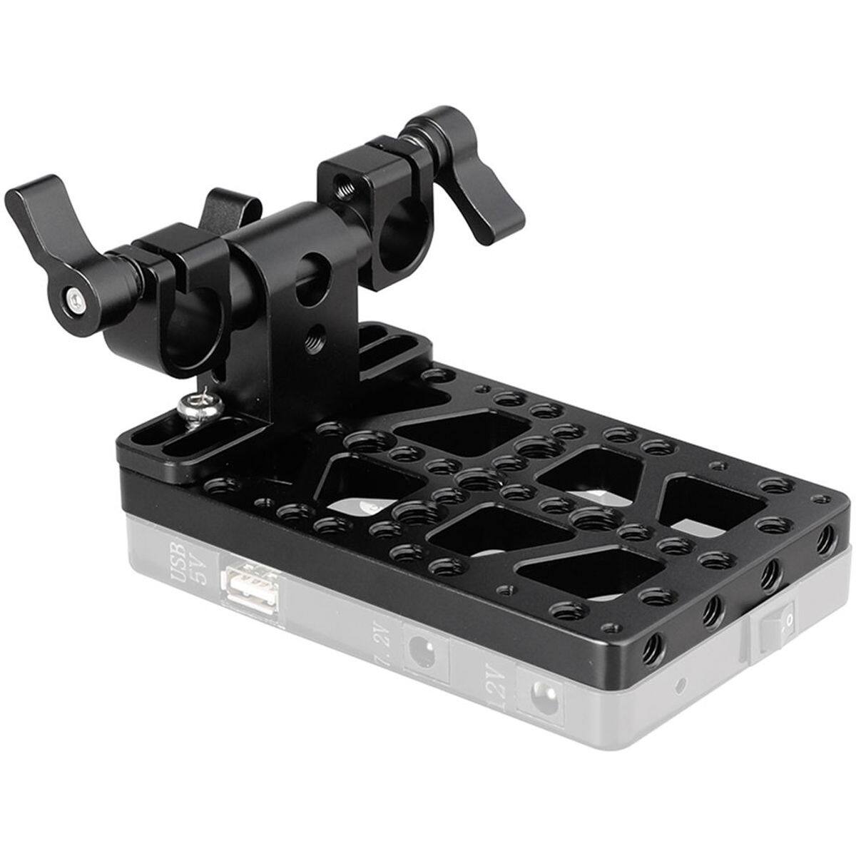 CAMVATE Battery Backboard Cheese Plate, 360deg. Swivel 15mm Rod Clamp ...