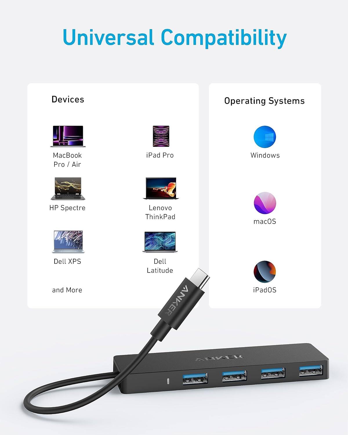 Universal Compatibility

Devices
MacBook Pro / Air
iPad Pro
HP Spectre
Lenovo ThinkPad
Dell XPS
Dell Latitude
and More

Operating Systems
Windows
macOS
iPadOS