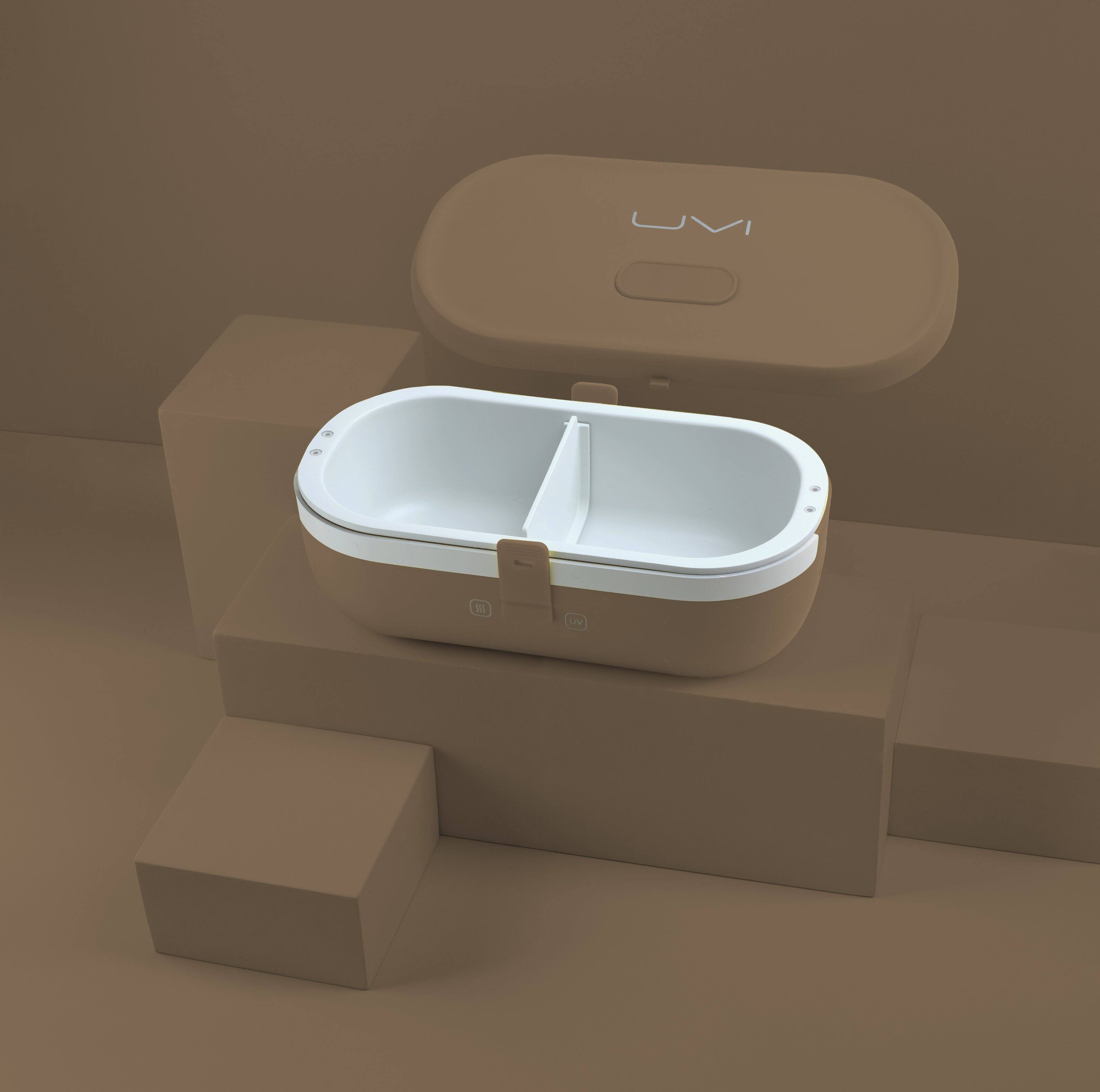 Alt View 2. UVI - UVI Plus Lunchbox – Portable Self-Heating Lunch Box with UV Sanitizer & USB-C Charging - Coffee Bean.