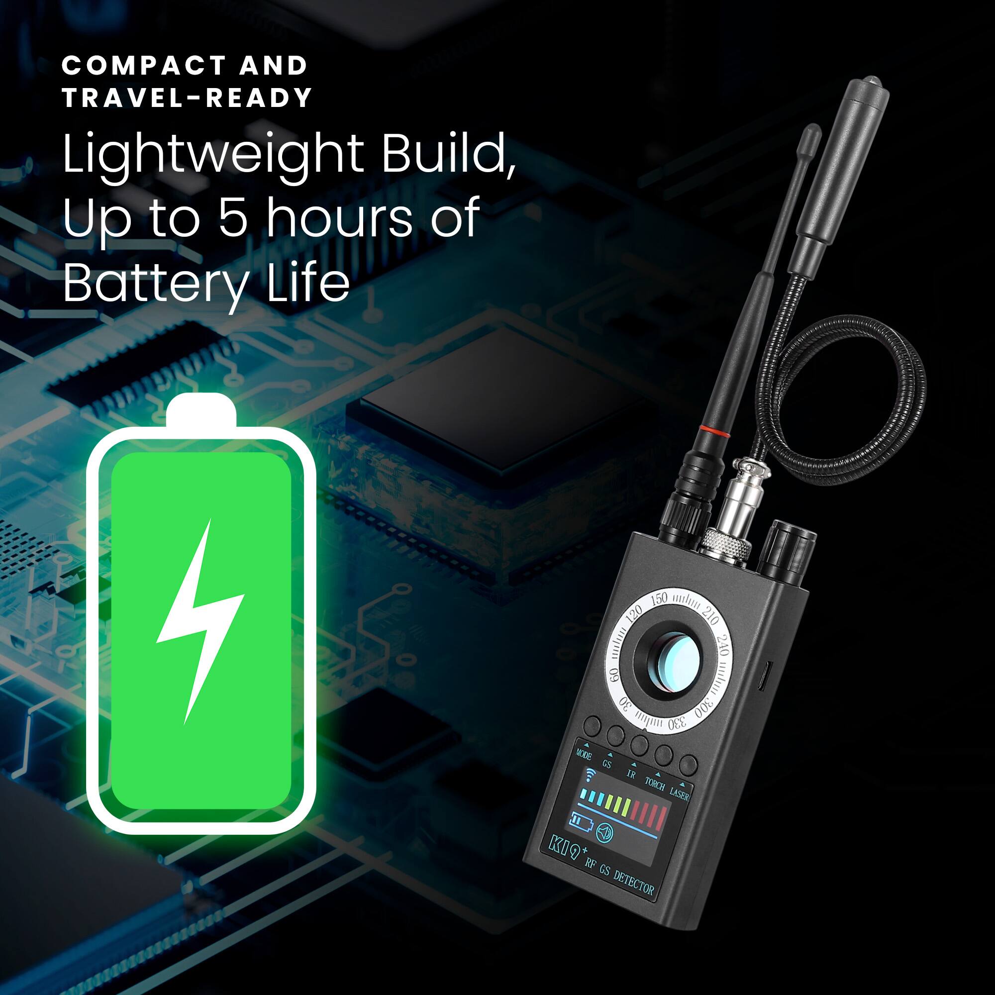 COMPACT AND TRAVEL-READY  
Lightweight Build, Up to 5 hours of Battery Life